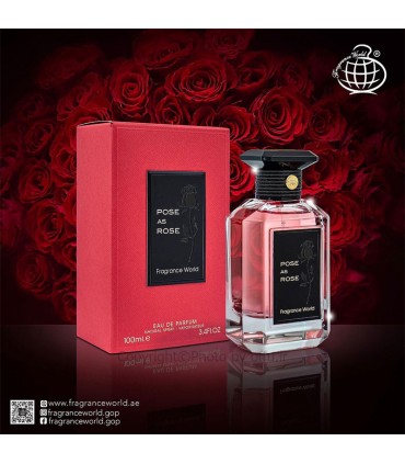 ادکلن زنانه فراگرنس ورد مدل پوز از رز Fragrance World Pose As Rose حجم 100ml