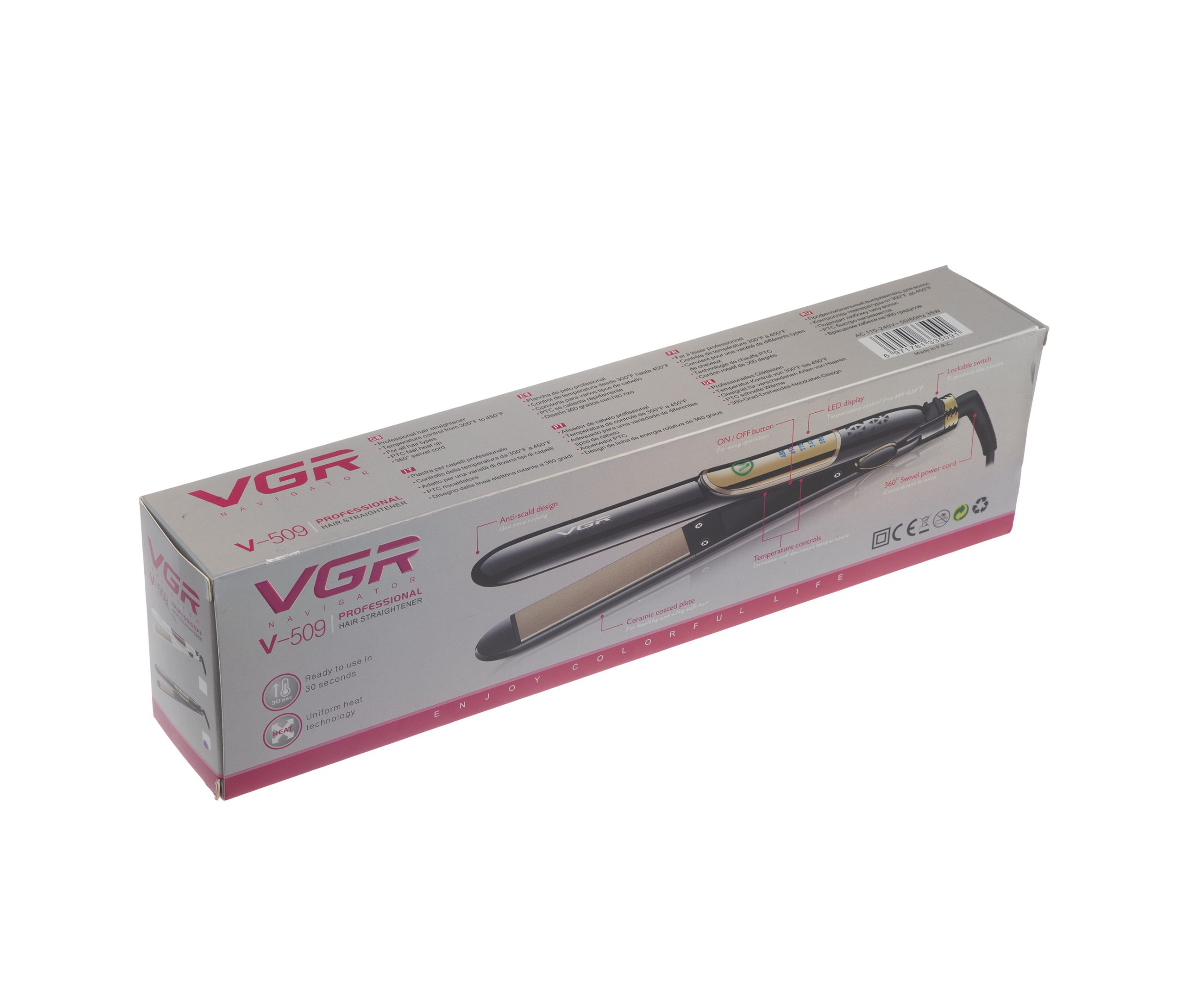 اتو مو کراتینه وی جی ار VGR Hair straightener مدل V-509
